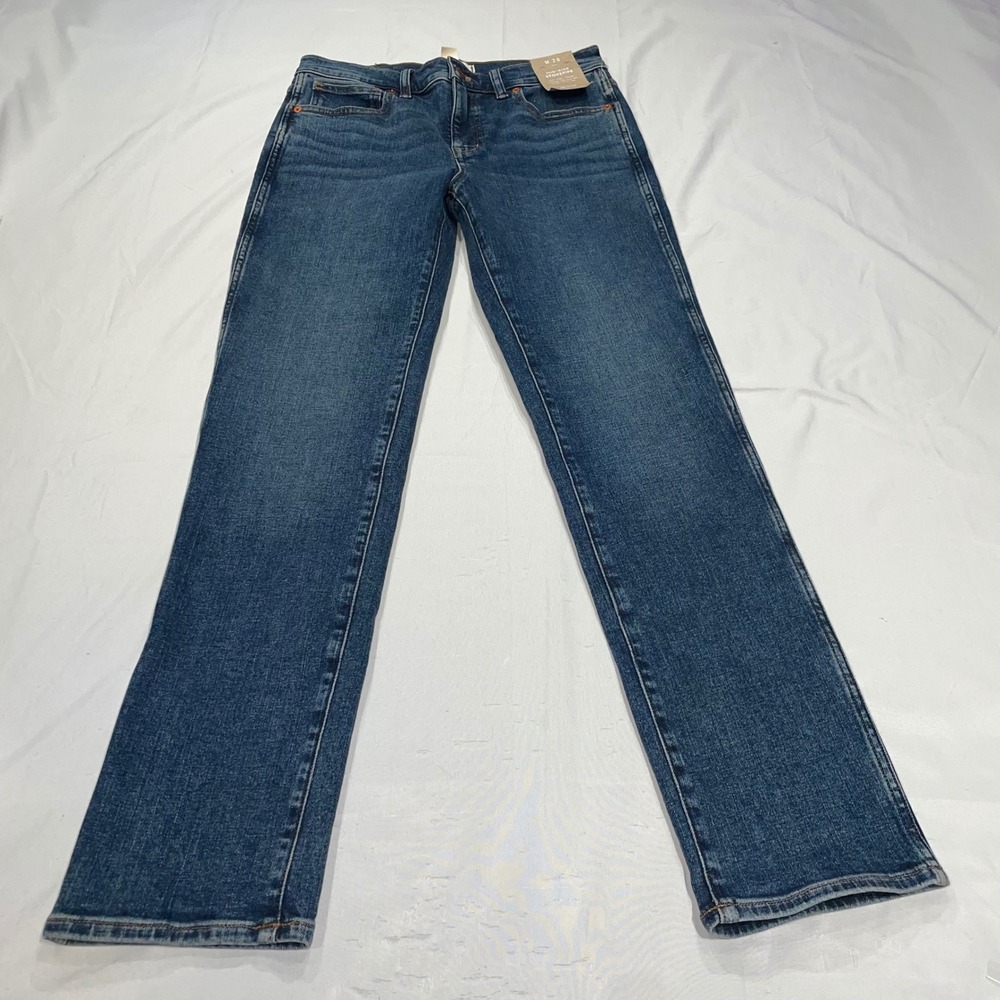 Madewell Mid-Rise Stovepipe Jeans in Blue Size 28